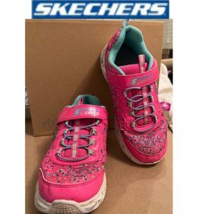Skechers S Sport Lights pink flashing sneakers; girls' size 5
